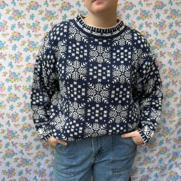 Plus size Venezia Vitale snowflake sweater size 22/24 - Picture 1 of 7